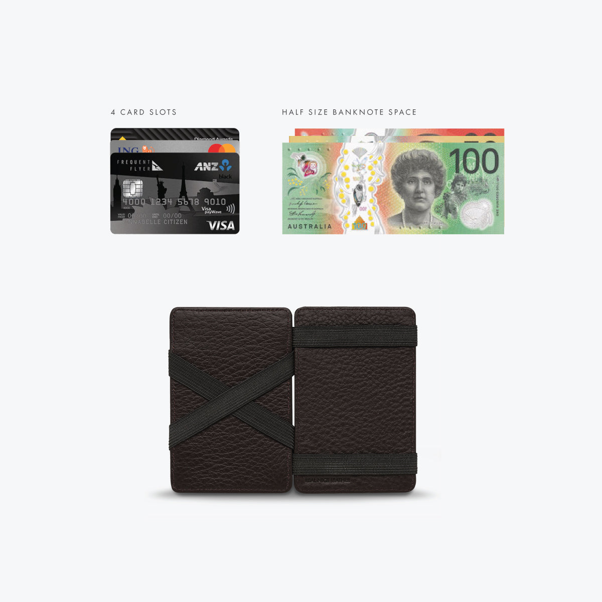 Status Anxiety Magic Flip Men's Leather Wallet Chocolate