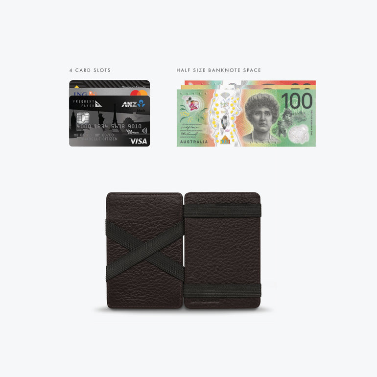 Status Anxiety Magic Flip Men's Leather Wallet Chocolate