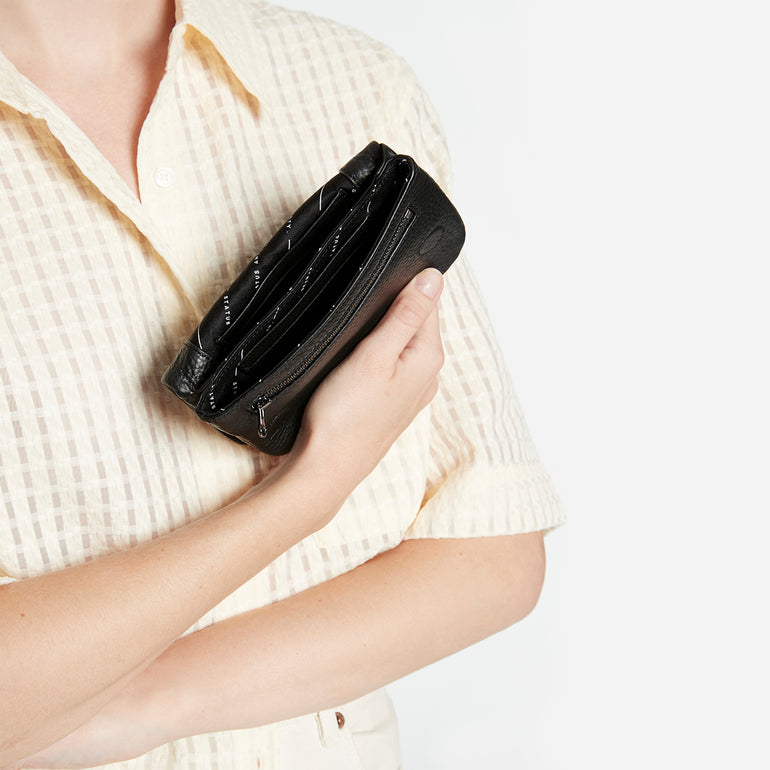 Status Anxiety Impermanent Women's Leather Wallet Black