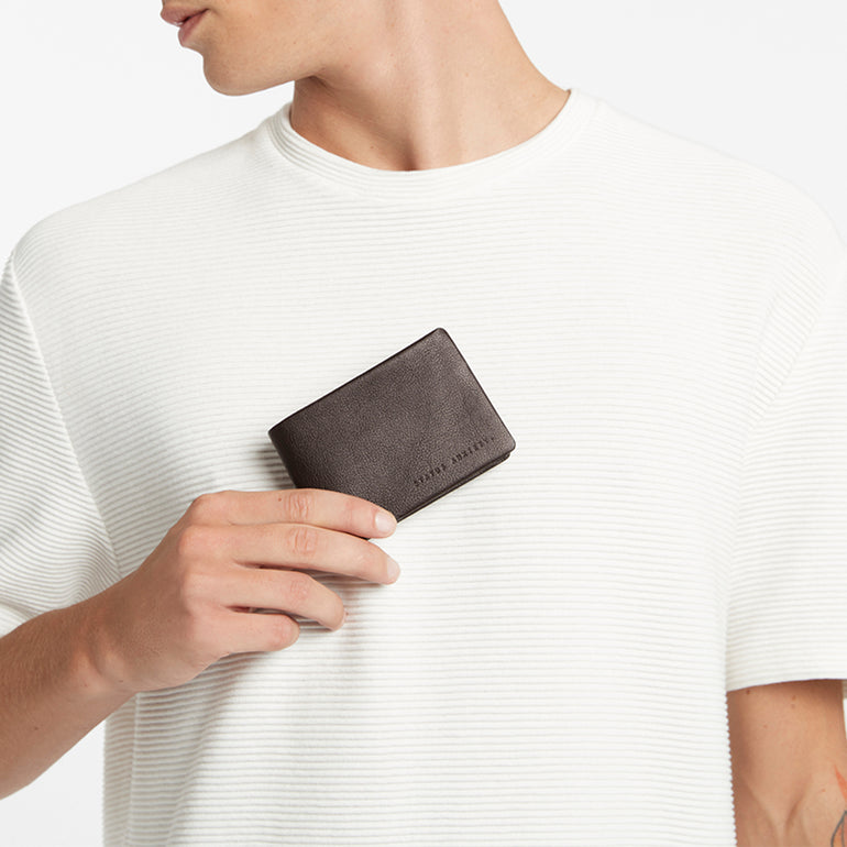 Status Anxiety Jonah Men's Leather Wallet Chocolate