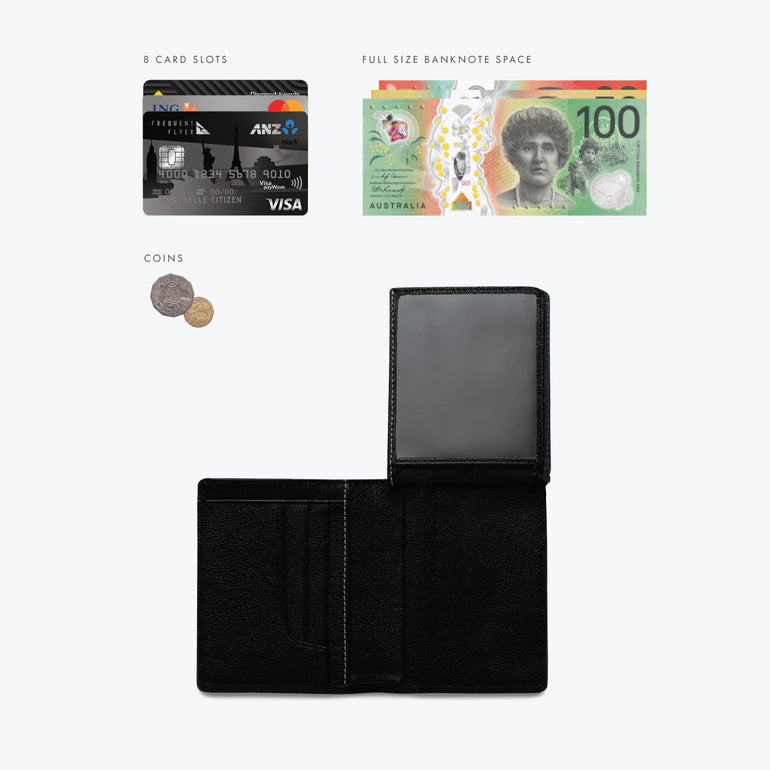 Status Anxiety Nathaniel Men's Leather Wallet Black