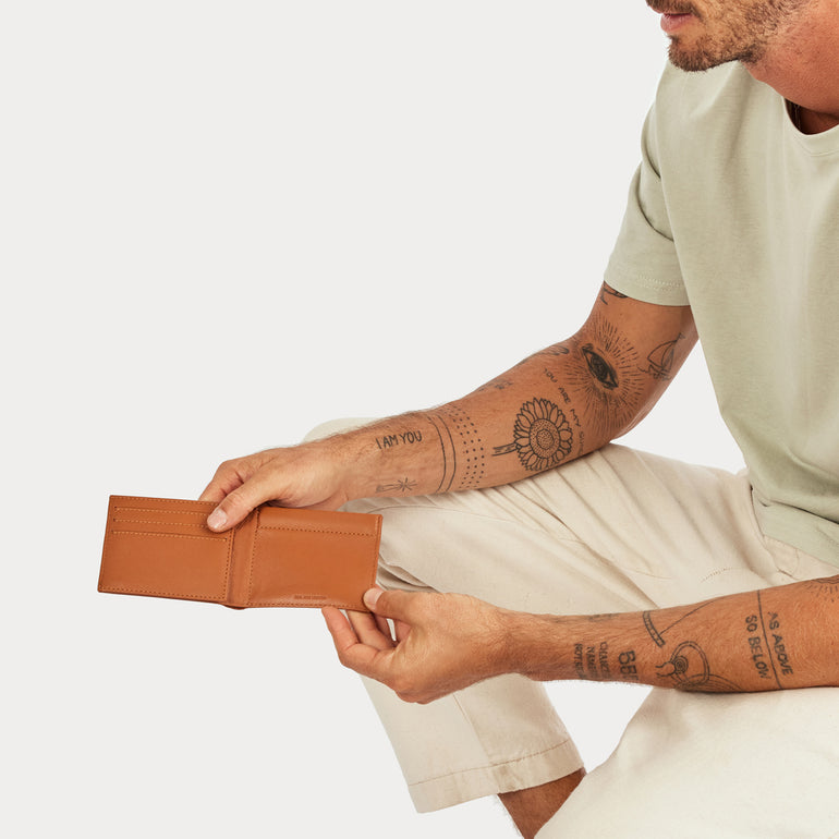 Status Anxiety Noah Men's Leather Wallet Camel