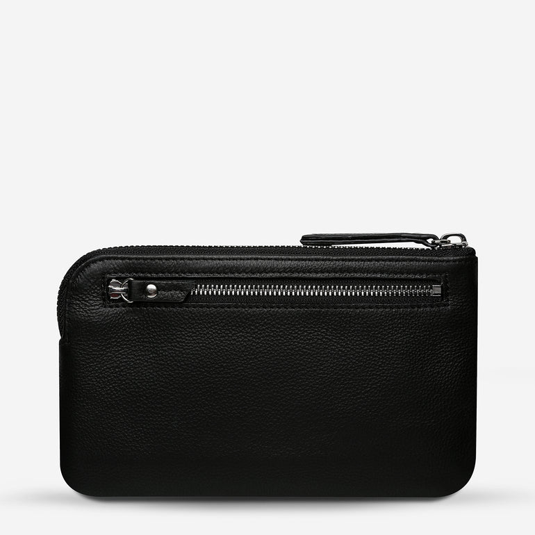 Status Anxiety Smoke and Mirrors Women's Leather Pouch Wallet Black