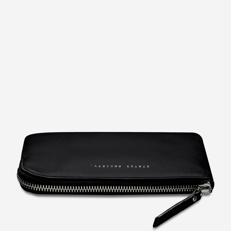 Status Anxiety Smoke and Mirrors Women's Leather Pouch Wallet Black