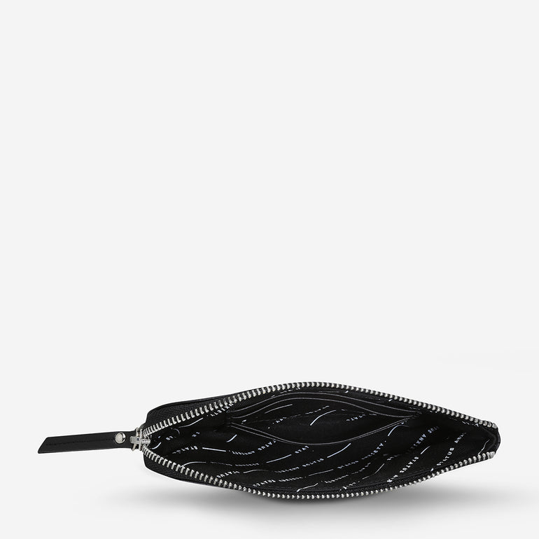 Status Anxiety Smoke and Mirrors Women's Leather Pouch Wallet Black